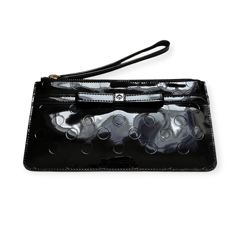 Kate Spade Black Jemima Camelia Street Wristlet Clutch Wallet